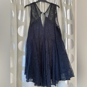 Free People Long Lace Top